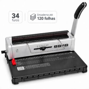 Encadernadora Dilinx Maquina Encadernadora Manual manual com capacidade para 12 folhas A4